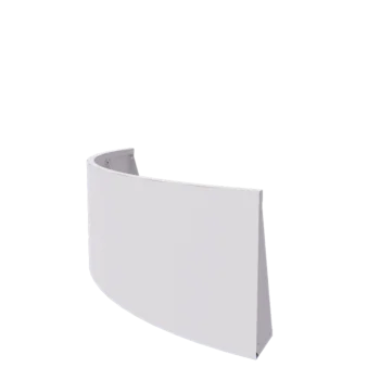 Čelični potporni zid - Vanjski luk - 150 x 150 x 60 cm - RAL9010 mat (bijela)