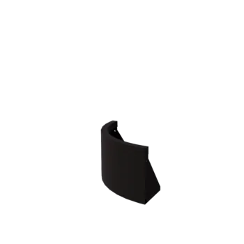 Čelični potporni zid - Vanjski luk - 50 x 50 x 30 cm - RAL9005 mat (crna)