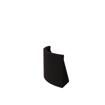 Čelični potporni zid - Vanjski luk - 50 x 50 x 40 cm - RAL9005 mat (crna)