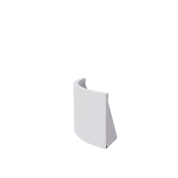 Čelični potporni zid - Vanjski luk - 50 x 50 x 40 cm - RAL9010 mat (bijela)