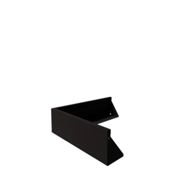 Čelični potporni zid - Vanjski kut - 100 x 100 x 30 cm - RAL9005 mat (crna)