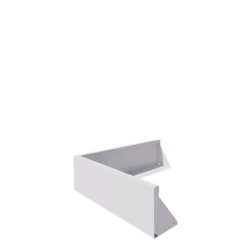 Čelični potporni zid - Vanjski kut - 100 x 100 x 30 cm - RAL9010 mat (bijela)