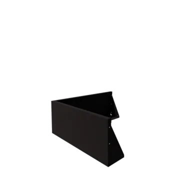 Čelični potporni zid - Vanjski kut - 100 x 100 x 40 cm - RAL9005 mat (crna)