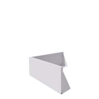 Čelični potporni zid - Vanjski kut - 100 x 100 x 40 cm - RAL9010 mat (bijela)