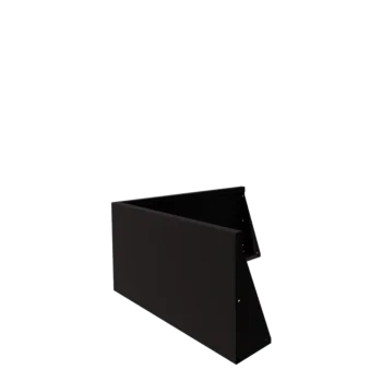 Čelični potporni zid - Vanjski kut - 100 x 100 x 50 cm - RAL9005 mat (crna)