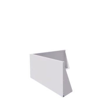 Čelični potporni zid - Vanjski kut - 100 x 100 x 50 cm - RAL9010 mat (bijela)