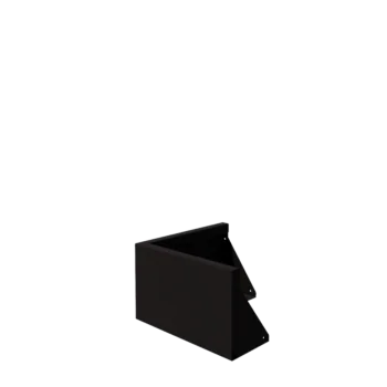 Čelični potporni zid - Vanjski kut - 50 x 50 x 30 cm - RAL9005 mat (crna)