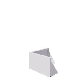 Čelični potporni zid - Vanjski kut - 50 x 50 x 30 cm - RAL9010 mat (bijela)