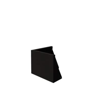 Čelični potporni zid - Vanjski kut - 50 x 50 x 40 cm - RAL9005 mat (crna)