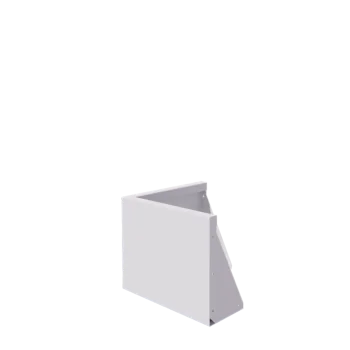 Čelični potporni zid - Vanjski kut - 50 x 50 x 40 cm - RAL9010 mat (bijela)