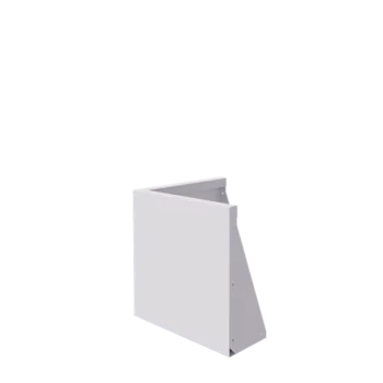Čelični potporni zid - Vanjski kut - 50 x 50 x 50 cm - RAL9010 mat (bijela)