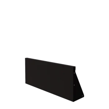 Čelični potporni zid - Ravno - 100 x 40 cm - RAL9005 mat (crna)