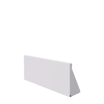 Čelični potporni zid - Ravno - 100 x 40 cm - RAL9010 mat (bijela)