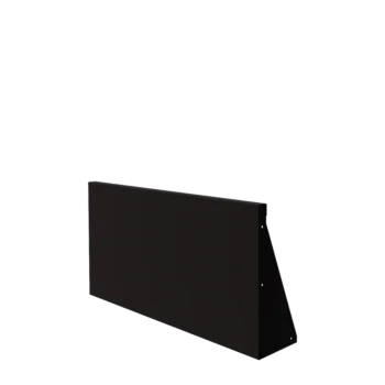 Čelični potporni zid - Ravno - 100 x 50 cm - RAL9005 mat (crna)
