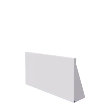 Čelični potporni zid - Ravno - 100 x 50 cm - RAL9010 mat (bijela)