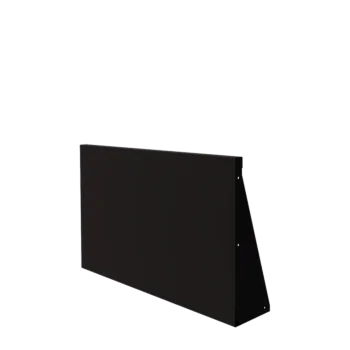 Čelični potporni zid - Ravno - 100 x 60 cm - RAL9005 mat (crna)