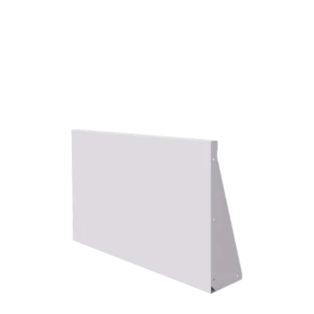 Čelični potporni zid - Ravno - 100 x 60 cm - RAL9010 mat (bijela)