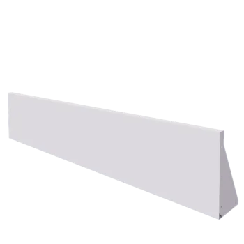 Čelični potporni zid - Ravno - 200 x 40 cm - RAL9010 mat (bijela)
