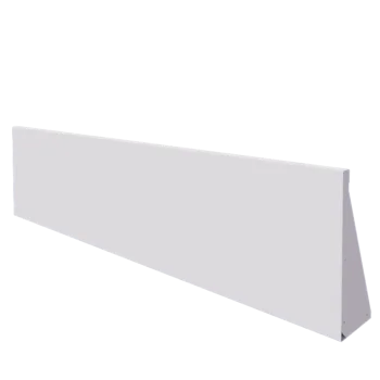 Čelični potporni zid - Ravno - 200 x 50 cm - RAL9010 mat (bijela)