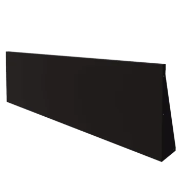 Čelični potporni zid - Ravno - 200 x 60 cm - RAL9005 mat (crna)