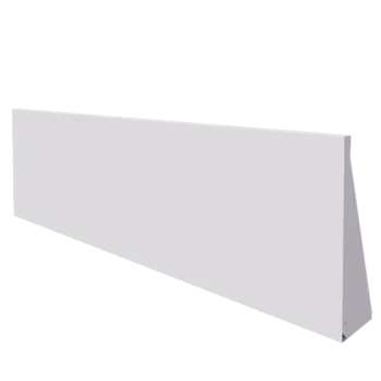 Čelični potporni zid - Ravno - 200 x 60 cm - RAL9010 mat (bijela)