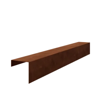 Corten čelik preklopni profil - 15 x 15 x 5 cm - 240 cm