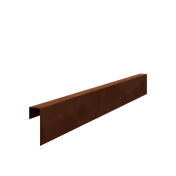 Corten čelik preklopni profil - 15 x 5 x 5 cm - 150 cm