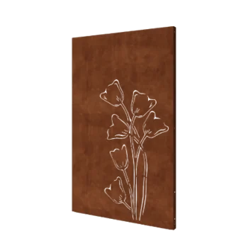 Corten čelik panel - Tulipan asimetričan - 120 x 6 x 190 cm