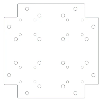 Pocinčana čelična donja ploča - 30 x 30 cm