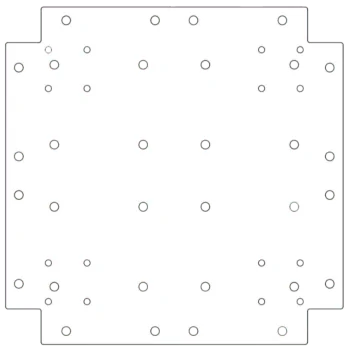 Pocinčana čelična donja ploča - 40 x 40 cm