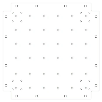 Pocinčana čelična donja ploča - 50 x 50 cm