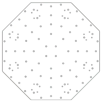 Pocinčana čelična donja ploča - Osmerokut - 72,4 x 72,4 cm