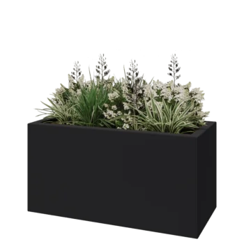 Stakloplastična tegla za cvijeće - Pravougaonik - 120 x 50 x 40 cm - RAL7016 mat (antracit siva) - S dnom