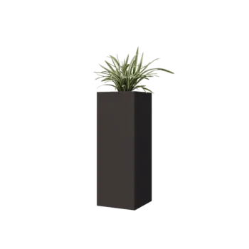 Čelična tegla za cvijeće - Kvadrat - 30 x 30 x 80 cm - RAL7016 mat (antracit siva) - Bez donje ploče