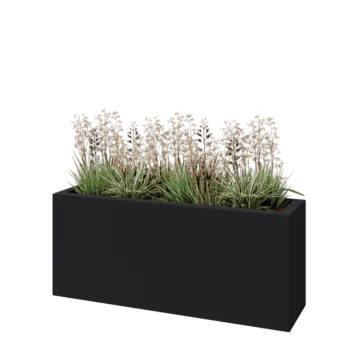 Stakloplastična tegla za cvijeće - Pravougaonik - 120 x 30 x 50 cm - RAL7016 mat (antracit siva) - S dnom