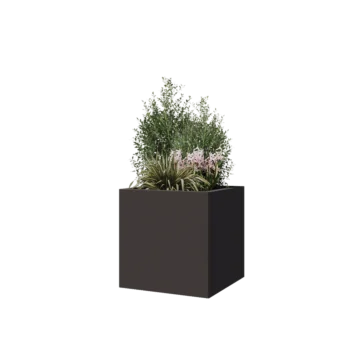 Čelična tegla za cvijeće - Kvadrat - 50 x 50 x 50 cm - RAL7016 mat (antracit siva) - Bez donje ploče