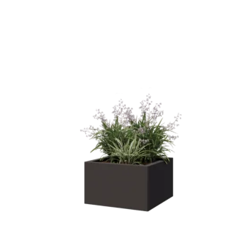 Čelična tegla za cvijeće - Kvadrat - 50 x 50 x 30 cm - Druga RAL boja - Bez donje ploče