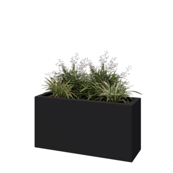 Stakloplastična tegla za cvijeće - Pravougaonik - 100 x 30 x 50 cm - RAL7016 mat (antracit siva) - S dnom