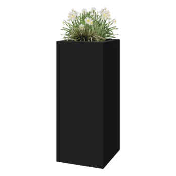 Stakloplastična tegla za cvijeće - Kvadrat - 50 x 50 x 120 cm - RAL7016 mat (antracit siva) - S dnom