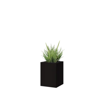 Čelična tegla za cvijeće - Kvadrat - 30 x 30 x 40 cm - RAL9005 mat (crna) - Bez donje ploče