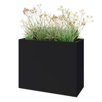 Stakloplastična tegla za cvijeće - Pravougaonik - 100 x 40 x 80 cm - RAL7016 mat (antracit siva) - S dnom