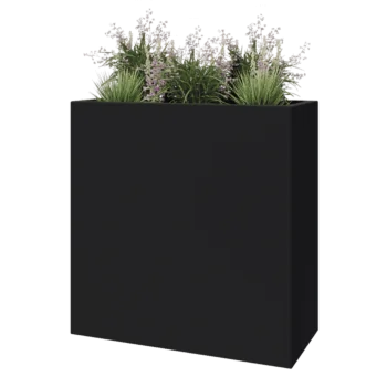 Stakloplastična tegla za cvijeće - Pravougaonik - 100 x 40 x 100 cm - RAL7016 mat (antracit siva) - S dnom