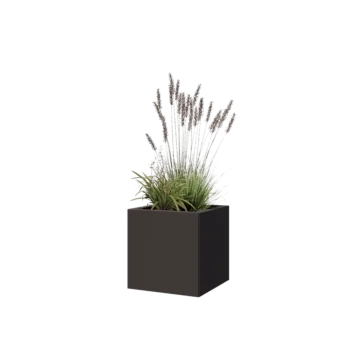 Čelična tegla za cvijeće - Kvadrat - 40 x 40 x 40 cm - Druga RAL boja - S donjom pločom