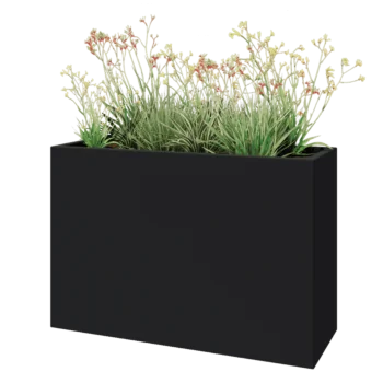 Stakloplastična tegla za cvijeće - Pravougaonik - 120 x 40 x 80 cm - RAL7016 mat (antracit siva) - S dnom