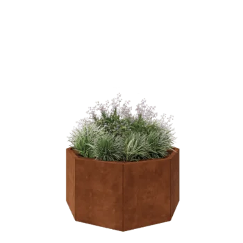Corten čelik tegla za cvijeće - Osmerokut - 120,7 x 120,7 x 60 cm - Bez donje ploče