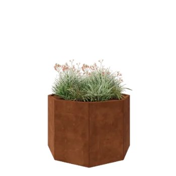 Corten čelik tegla za cvijeće - Osmerokut - 120,7 x 120,7 x 80 cm - Bez donje ploče