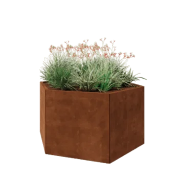 Corten čelik tegla za cvijeće - Šesterokut - 139,3 x 121 x 70 cm - Bez donje ploče