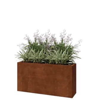 Corten čelik tegla za cvijeće - Pravokutnik - 120 x 30 x 60 cm - Bez donje ploče
