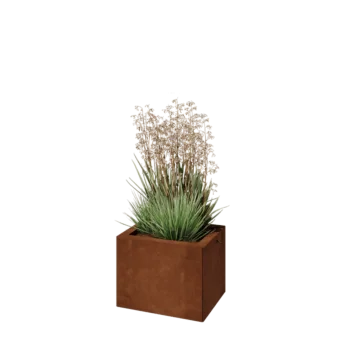 Corten čelik tegla za cvijeće - Pravokutnik - 40 x 30 x 30 cm - S donjom pločom
