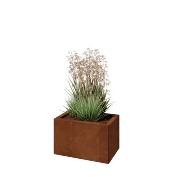 Corten čelik tegla za cvijeće - Pravokutnik - 50 x 30 x 30 cm - S donjom pločom